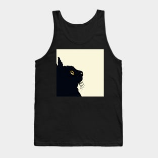 Little black cat looking up Tank Top